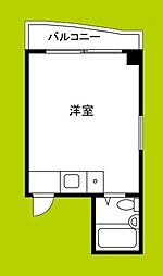 上新ビル7 ワンルームの間取図画像