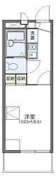 レオパレスドミール 1Kの間取図画像
