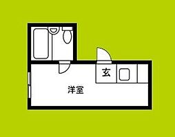 リベラルオリエンテ中野 ワンルームの間取図画像