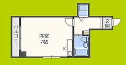 アストロヴィラ松屋町 ワンルームの間取図画像