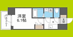 エスリードレジデンス大阪本町 1Kの間取図画像