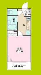 グレース天満ビル 1Kの間取図画像