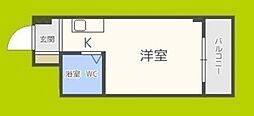 昭和グランドハイツ大淀 ワンルームの間取図画像