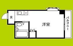 昭和グランドハイツ大淀 ワンルームの間取図画像