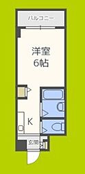 ラ・フォーレ桜宮2 ワンルームの間取図画像