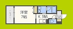 CASA京橋 1Kの間取図画像