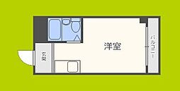 ユーハイム南巽 ワンルームの間取図画像