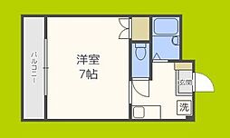 PLANEX-3サンライズ ワンルームの間取図画像
