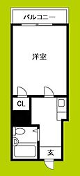 センチュリー新大阪 1DKの間取図画像