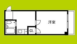 シティーハイツ淡路 ワンルームの間取図画像