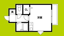 シャトレ下新庄 ワンルームの間取図画像