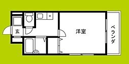 クリアコート・Uパート5 1Kの間取図画像