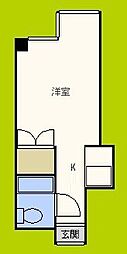 フォルツァ舟橋 ワンルームの間取図画像