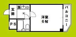 シャルムメゾン千林大宮 1Kの間取図画像