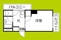 DO大阪港 1Kの間取図画像