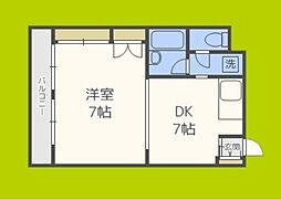 メゾン・ド・ソンジュ 1DKの間取図画像
