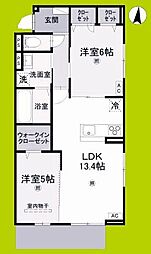 トリシアサウステラス 2LDKの間取図画像