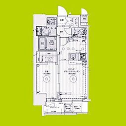 エステムコート大阪オリエンス 1LDKの間取図画像