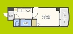 HOPECITY天神橋 1Kの間取図画像