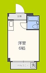清水728ハイツ ワンルームの間取図画像