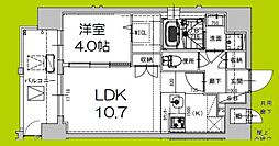 ミラージュパレス新梅田Cielo 1LDKの間取図画像