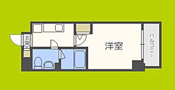 ルクレ新町レジデンス 1Kの間取図画像