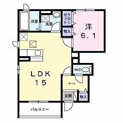 ecLore小阪 1LDKの間取図画像