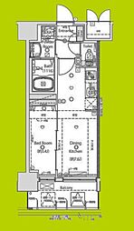 MAXIV尼崎 1DKの間取図画像