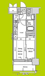 MAXIV尼崎 1DKの間取図画像