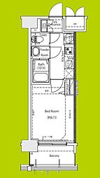 MAXIV尼崎 1Kの間取図画像