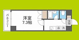 フォレスト今里 1Kの間取図画像