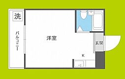 ビジタル高津 ワンルームの間取図画像