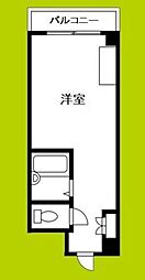 アンサンブル梅田 ワンルームの間取図画像