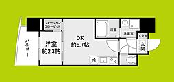 セレニテ難波西アリエ 1DKの間取図画像