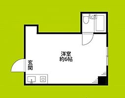 CoCoメゾン西田辺 ワンルームの間取図画像