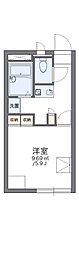 レオパレスchuTTi 1Kの間取図画像