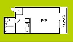グランドハイツ東小橋 ワンルームの間取図画像