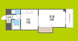 ローズコーポ新大阪7 1DKの間取図画像