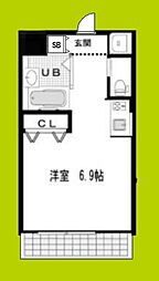 シエテ矢田 ワンルームの間取図画像