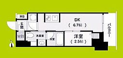 ルネフラッツ松屋町駅前 1DKの間取図画像