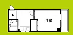 シャンテ大和 1Kの間取図画像