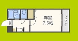 グランエトワール 1Kの間取図画像
