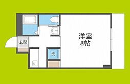 キンキ宝ハイツ 1Kの間取図画像