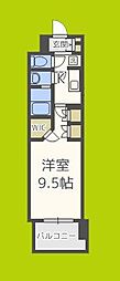コンフォリア阿波座 1Kの間取図画像