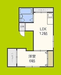 トリル日本橋 1LDKの間取図画像