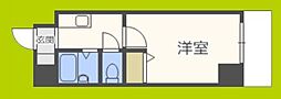 ノルデンハイム淡路D棟 1Kの間取図画像