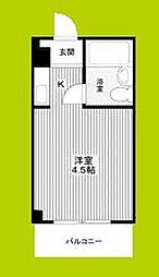 ルネッサンス32番館 ワンルームの間取図画像