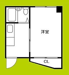 NAGAIメゾン天王寺南 1Kの間取図画像