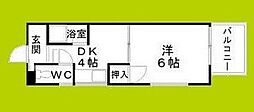 RIZE・ONE城東野江レジデンス 1DKの間取図画像