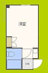 グランビルド道頓堀 ワンルームの間取図画像
